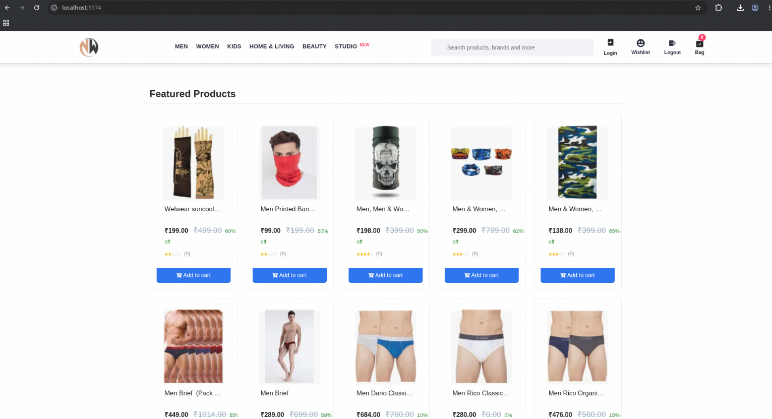 Recommendation engine screenshot